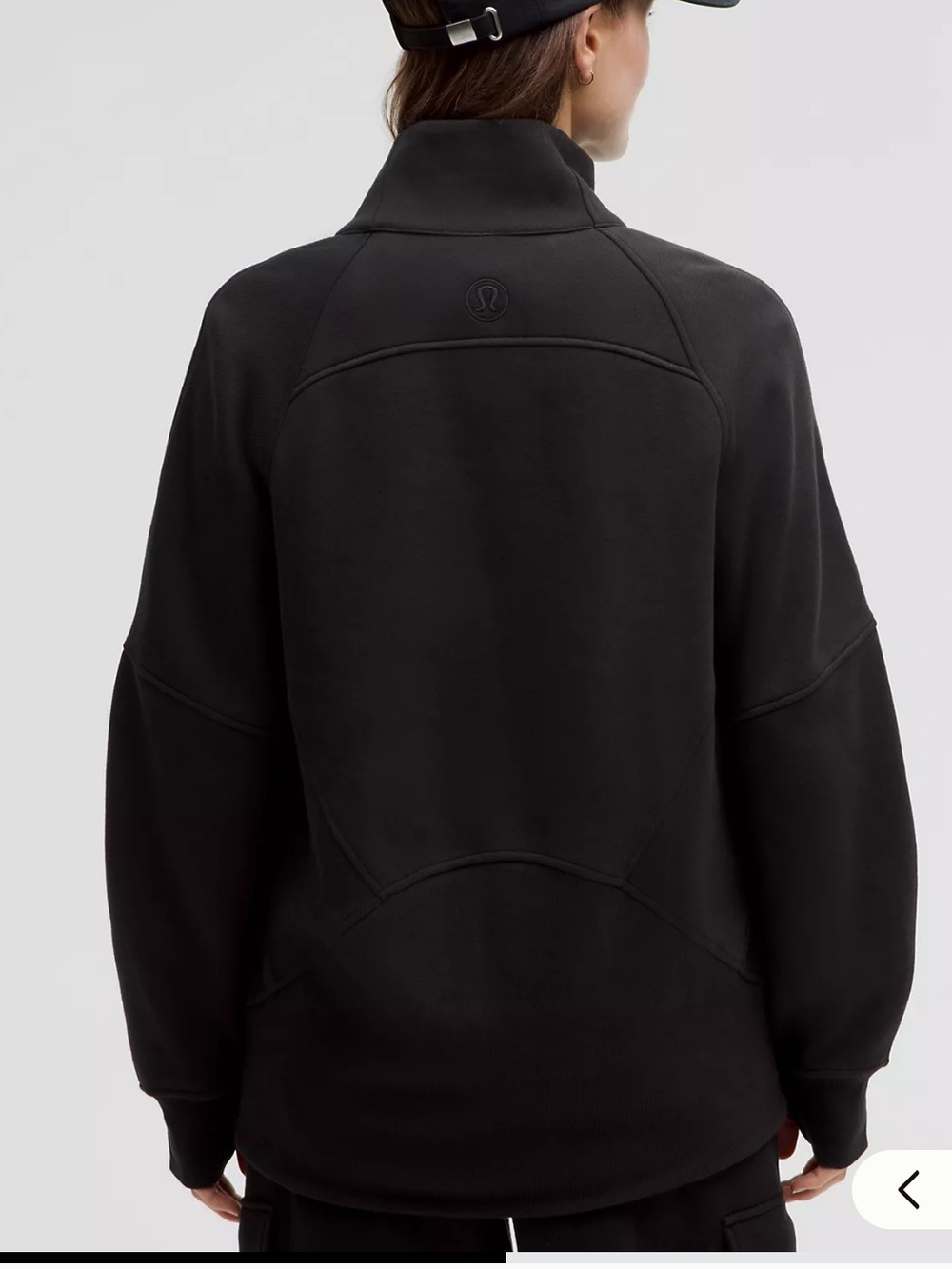Lululemon Scuba Oversized Funnel Neck Half Zip dark brown black size m/l new - Picture 5 of 10